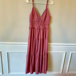 En Saison Pink Tiered Maxi Dress